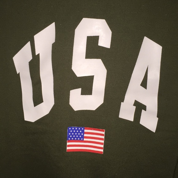 USA OLIVE LONG SLEEVE SHIRT - Picture 2 of 5